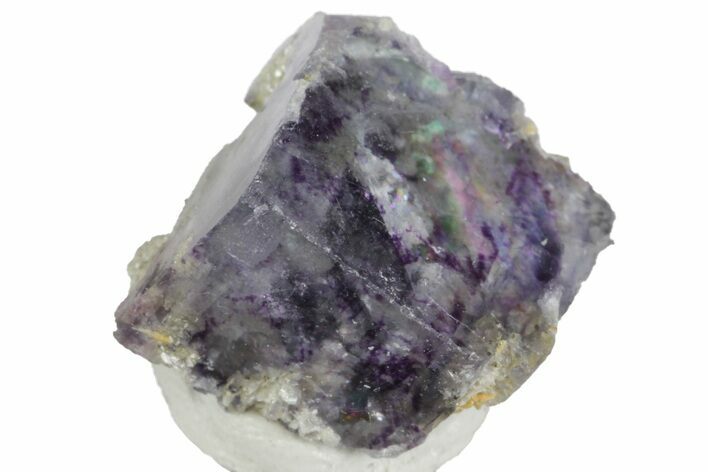 Cubic Purple-Green Fluorite Crystal with Mica - China #166166